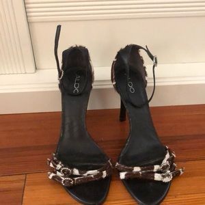 Aldo Brown and off-white Sandal